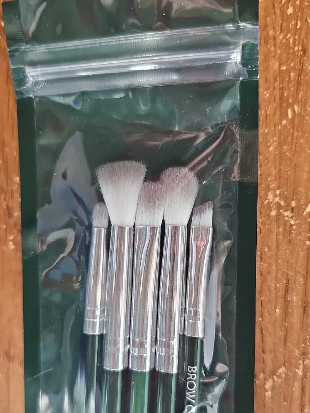 New MOTD Green and Silver Eye & Brow Brush Set